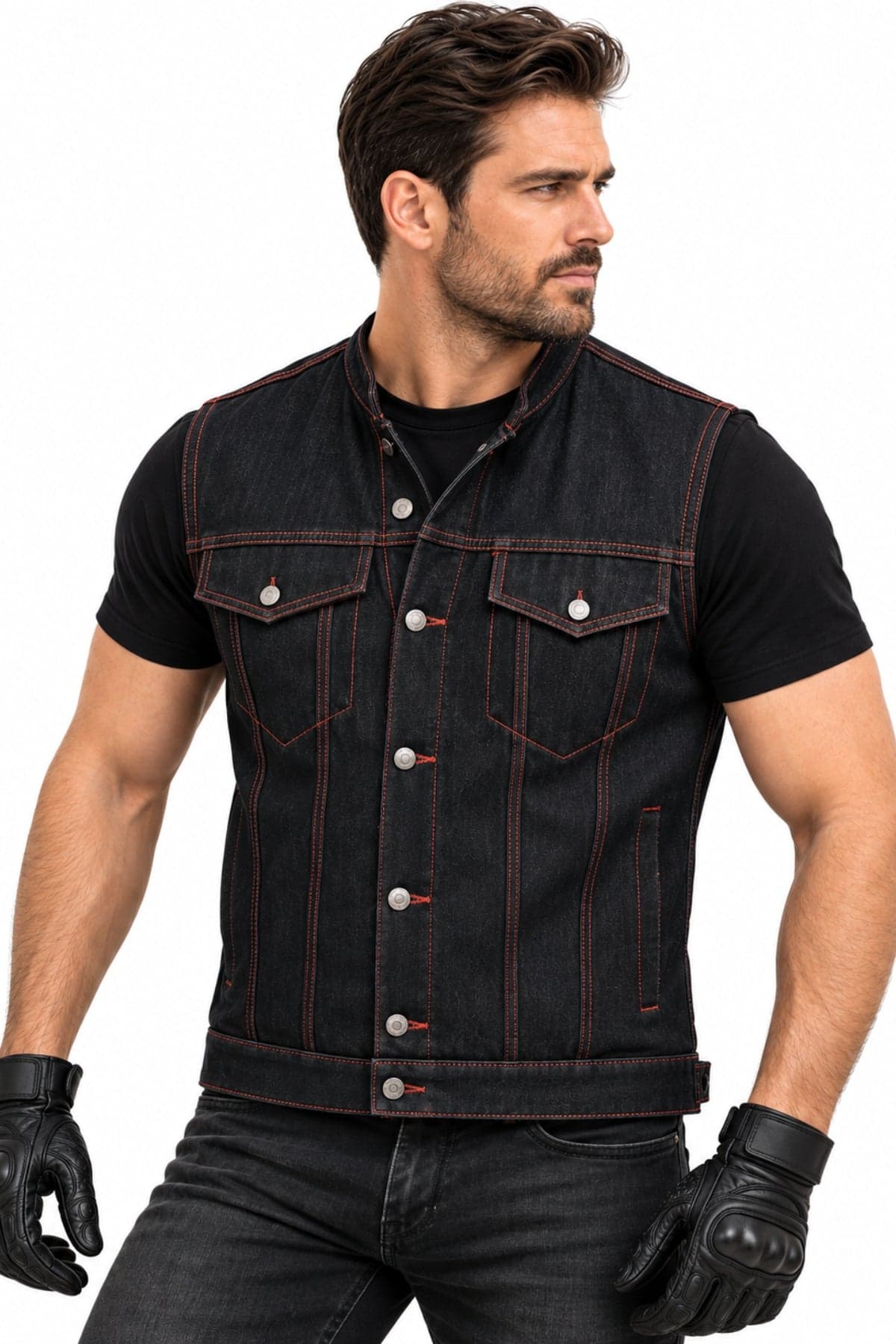 Patch-Ready Club Denim Vest
