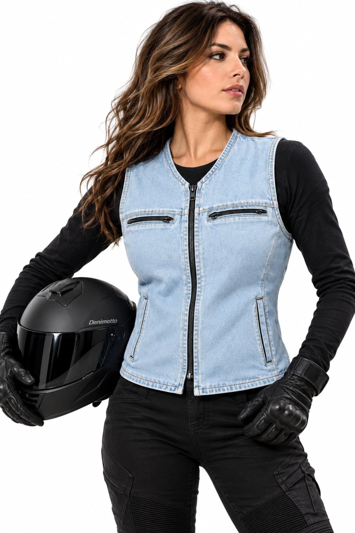 Women's Glacier Zip-Front Denim Vest