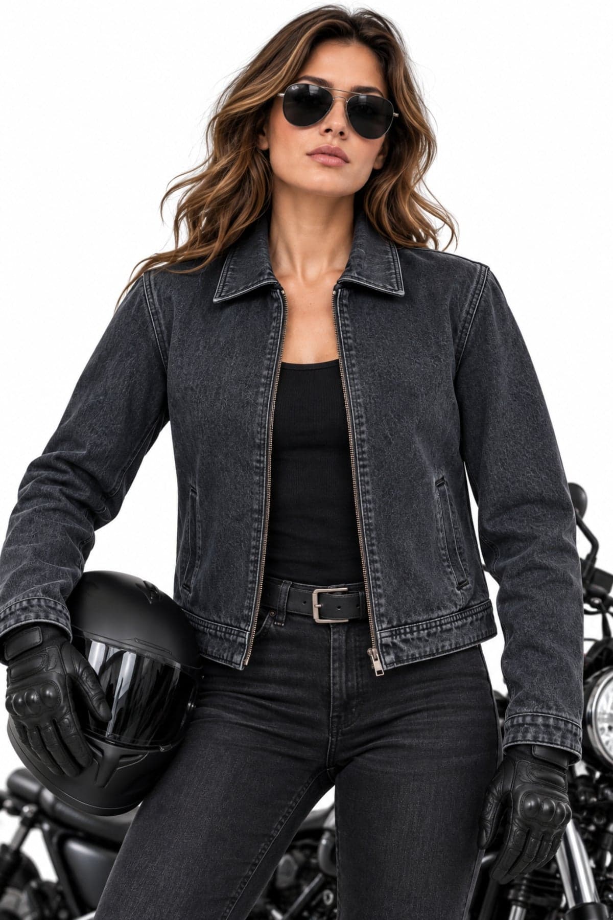 Women's Denim Riding Jacket