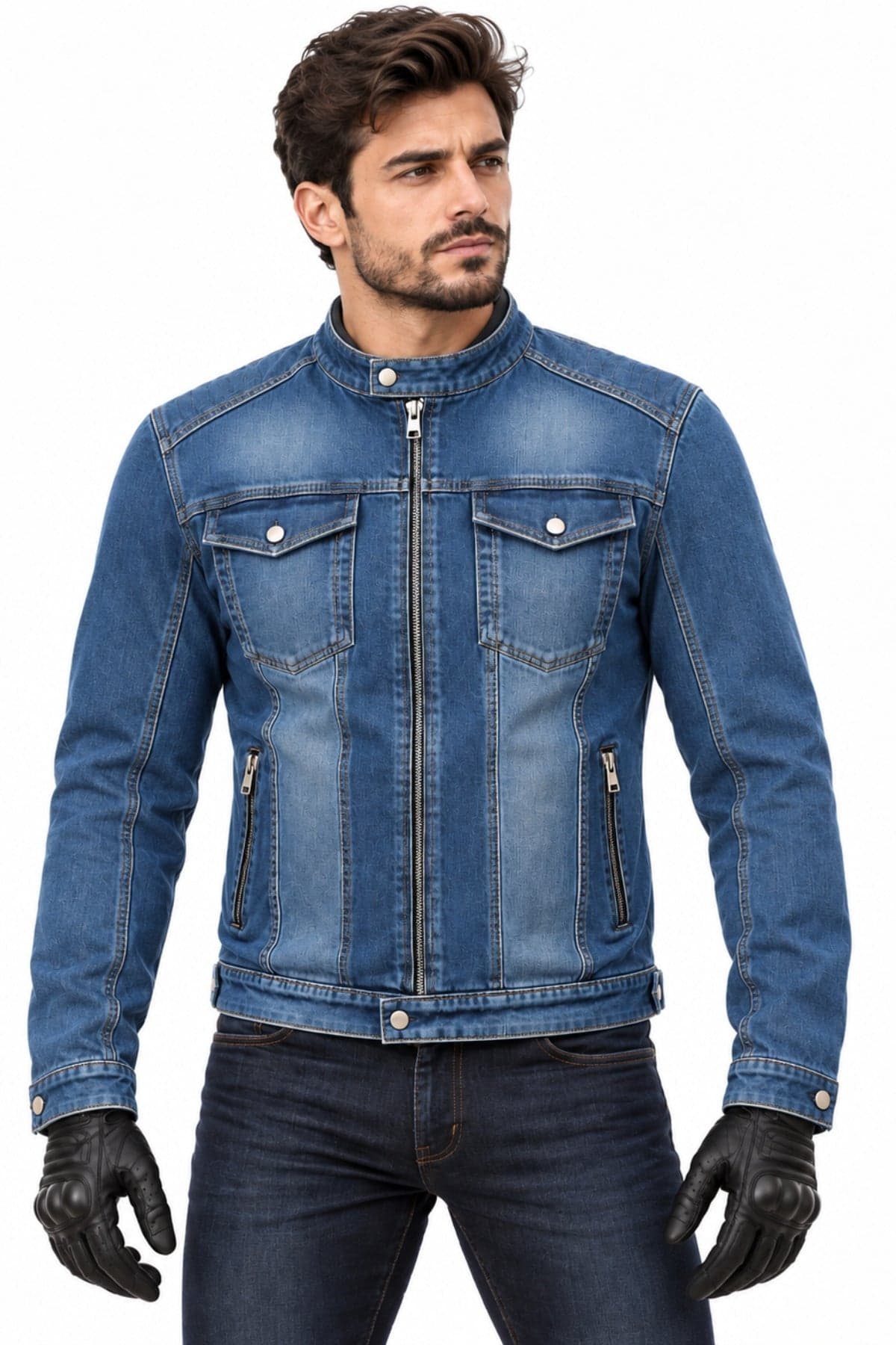Rider's Classic Denim Moto Jacket