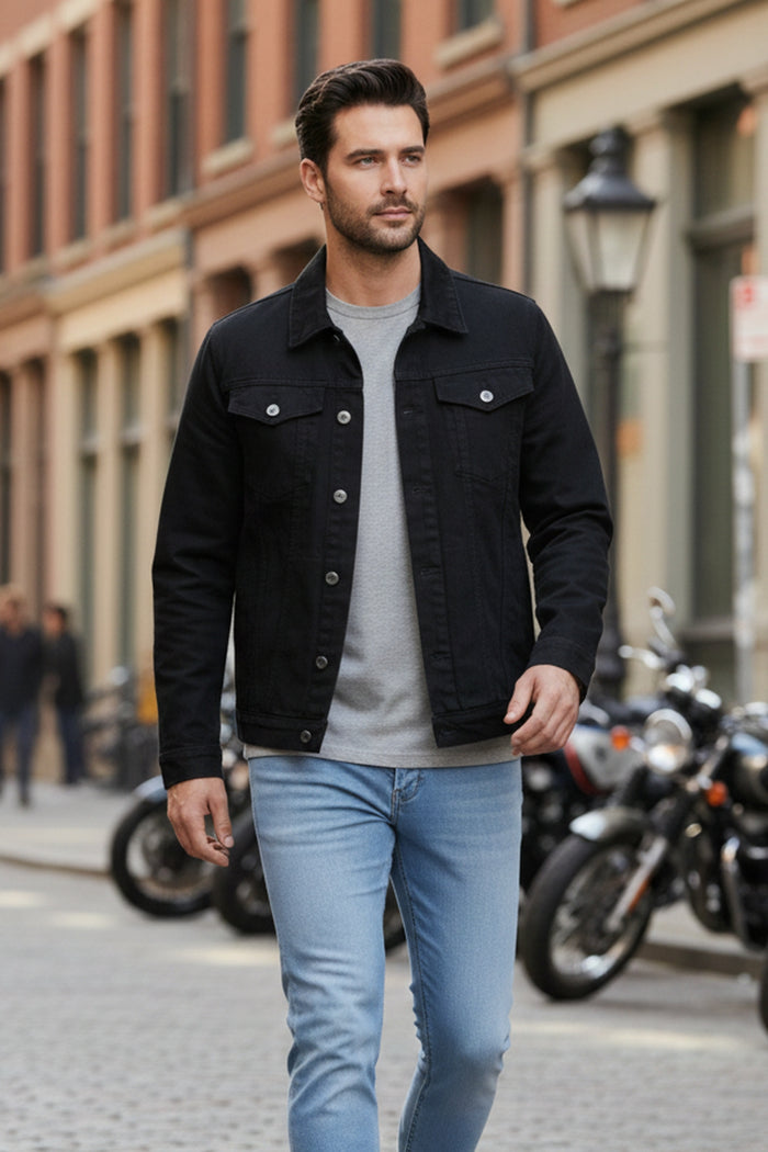Nightline Zip-Front Denim Jacket
