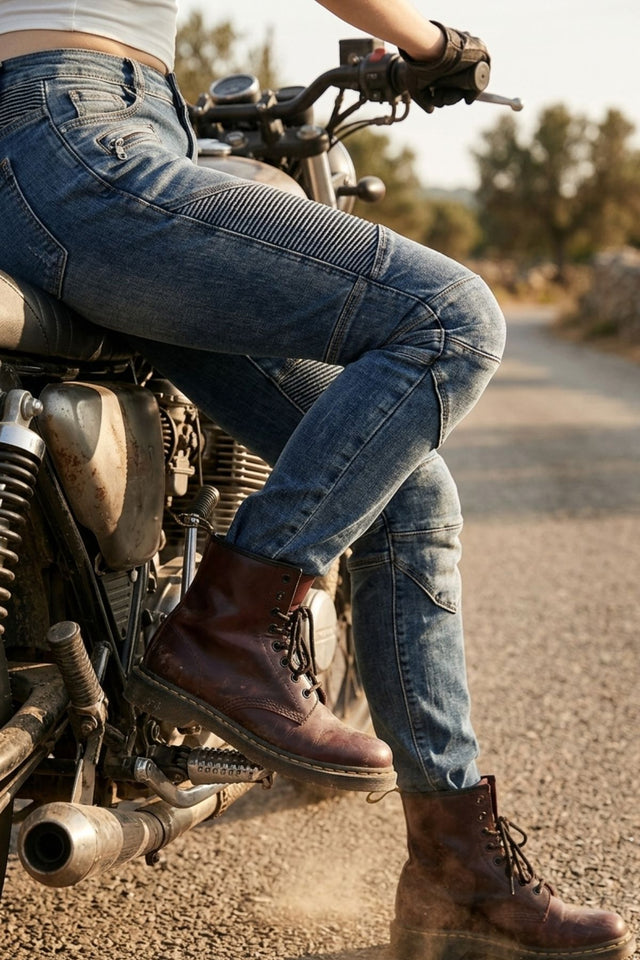 Flame 25 Women's Retro Riding Jeans