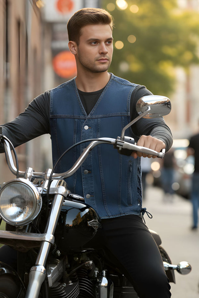 Roadhouse V-Neck Denim Vest